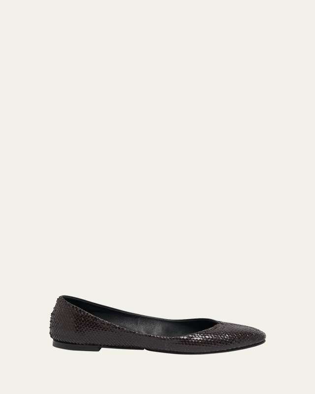 Les Ballerines Mixed Leather Flats